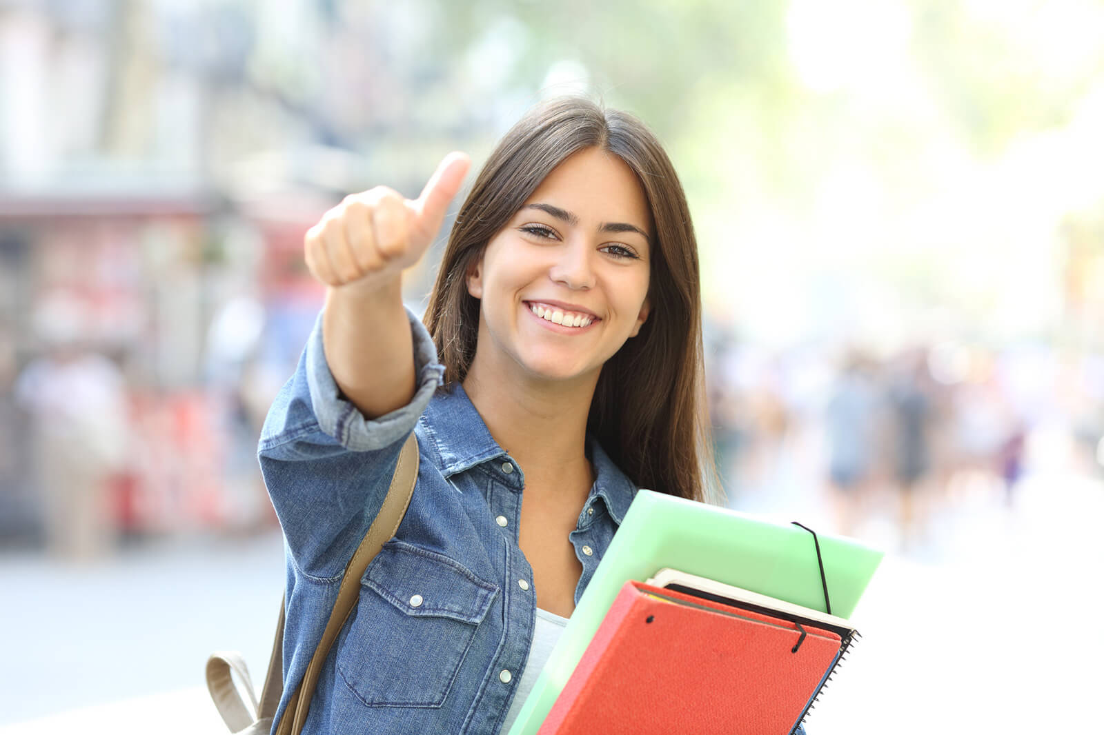 Girl thumbs up